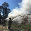 Fire consumes old National Guard Armory in Bruce