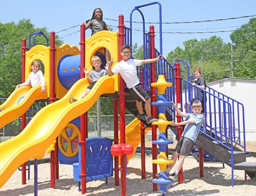 New playground equipment installed at Bruce Elementary