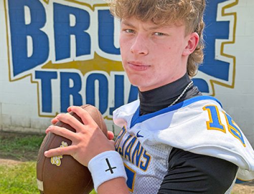 Bruce Trojans’ quarterback Joshua Long